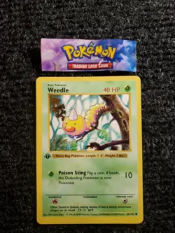 Weedle 1st Edition Shadowless Pokemon Base Set 69/102 NM - Image 1