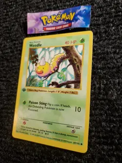 Weedle 1st Edition Shadowless Pokemon Base Set 69/102 NM - Image 2