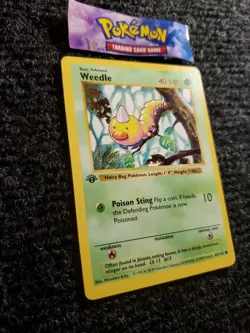 Weedle 1st Edition Shadowless Pokemon Base Set 69/102 NM - Image 3