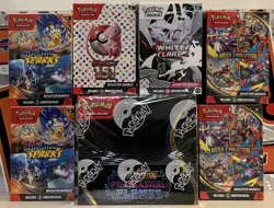 Pokemon TCG Mega Evolution Phantasmal Flames Booster Box & 6 Lot Booster Bundle - Image 1