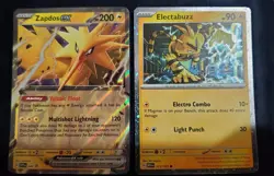 Pokemon TCG 151 Electabuzz Cosmos Holo & Zapdos EX Black Star Promo Set NM - Image 1