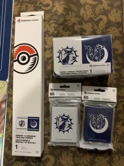 Pokemon Center - Umbreon & Espeon Timeless Friends Playmat, Deck Box, & Sleeves - Image 1