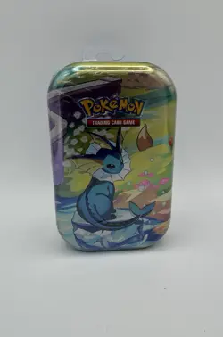 Prismatic Evolutions Mini Tin - Vaporeon Art - Sealed Brand NEW - Pokemon TCG - Image 1