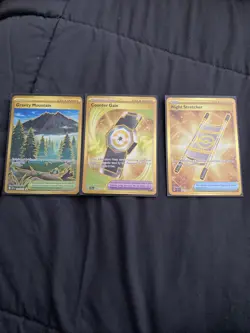 Pokemon TCG Surging Sparks Gravity Mountain, Counter Gain, & Night Stretcher NM - Image 1