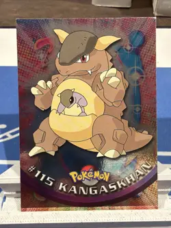 Pokemon Card TOPPS Kangaskhan #115 TV Animation Blue Logo Holo FOIL - Image 1