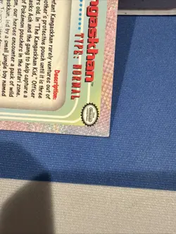 Pokemon Card TOPPS Kangaskhan #115 TV Animation Blue Logo Holo FOIL - Image 3