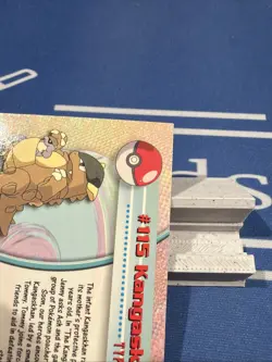 Pokemon Card TOPPS Kangaskhan #115 TV Animation Blue Logo Holo FOIL - Image 4
