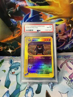 Pokemon TCG Gengar 048/165 Expedition Base Set Reverse Holo Card PSA 8 - Image 1