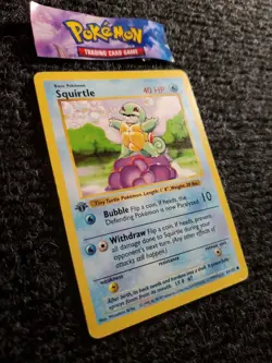 Squirtle - 63/102 - Common 1st Edition Base Set - Pokemon Card - PL-LP - Image 3
