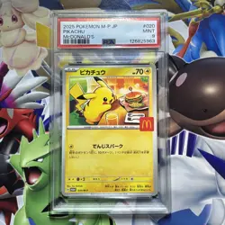 PSA9 Pikachu 020/M-P McDonald's Happy Set Promo Pokemon Card Japanese 2025 UK - Image 1