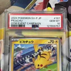 Pikachu 197/SV-P PSA 10 Gym Event Campaign Pokemon Promo Card with Mew UK SELLER - Image 2