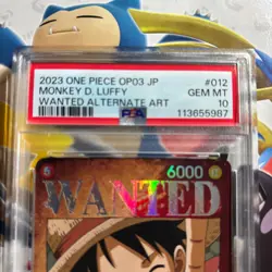 Monkey D Luffy WANTED ST01-012 PSA 10 Mighty Enemies ONE PIECE Card UK SELLER - Image 2