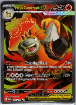 Mega Camerupt ex 156/132 ME01: Mega Evolution - Pokemon Card - NM - Image 1