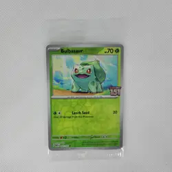 Pokemon TCG - Bulbasaur 001/165 Scarlet & Violet 151 Sealed Best Buy Stamp Promo 820650857348 - Image 1