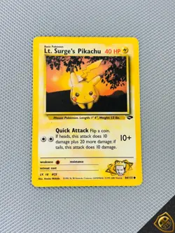 Pokemon Lt. Surge Pikachu 84/132 | Gym Challenge Vintage - Image 1