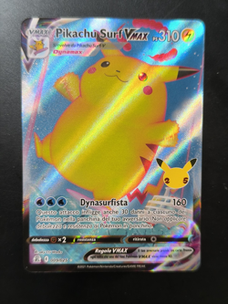 Carta Pokemon PIKACHU SURF VMAX 009/025 Gran Festa 25° Anniversario Holo ITA NM - Image 1