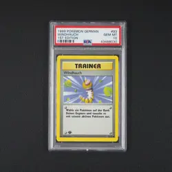 PSA - 10 WOTC 1. Edition Gust of Wind Pokemon Karte TCG 93/102 Base Set /N55 - Image 2