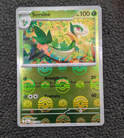 Carta Pokemon SERVINE 002/086 Pokeball Luce Nera BLK Holo Reverse ITA Near Mint - Image 1