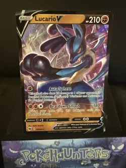 Pokemon Card Lucario V 027/073 Champions Path Half Art Holo Rare Near Mint - Image 1