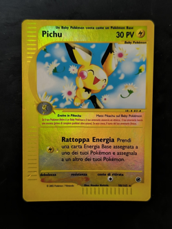 Carta Pokemon PICHU 58/165 Expedition Holo Reverse Rara ITA 2002 Vintage - Image 1