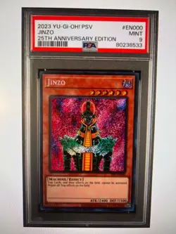 Jinzo PSA 9 Secret Rare 2023 25th Anniversary Edition YU-GI-OH - Image 1