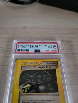 Pokemon Expedition Set Strength Charm Trainer Card Regular Finish PSA 10! PK156 - Image 2