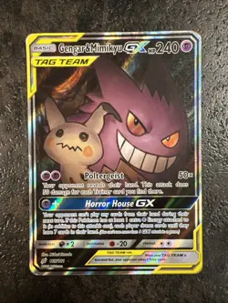Pokemon Gengar & Mimikyu GX Alternate Full Art Holo Card 165/181 English - Image 1