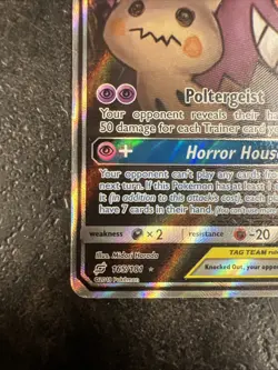 Pokemon Gengar & Mimikyu GX Alternate Full Art Holo Card 165/181 English - Image 5