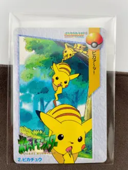 Pikachu Carddass Anime Collection Cards Set Of 4 Cards 1998 BANDAI Japanese - Image 4