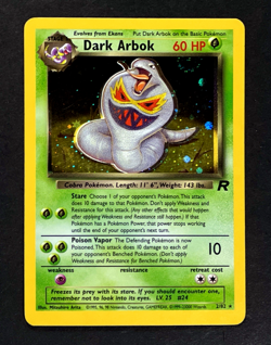 2000 Pokemon DARK ARBOK Team Rocket HOLO SHIFT ERROR Misprint Card 2/82 SWIRL - Image 2