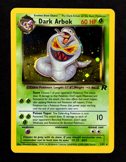 2000 Pokemon DARK ARBOK Team Rocket HOLO SHIFT ERROR Misprint Card 2/82 SWIRL - Image 4
