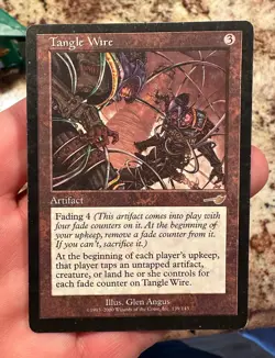 Magic The Gathering Nemesis TANGLE WIRE Card Played With MTG Artifact - Image 1