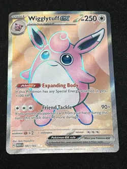 Wigglytuff ex 187/165 - Ultra Rare Scarlet & Violet 151 - Pokemon TCG Card - Image 1