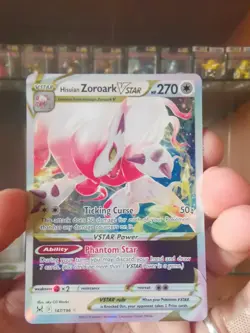 Pokemon Card HISUIAN ZOROARK VSTAR Full Art Ultra Rare 147/196 LOST ORIGIN NM/M - Image 1
