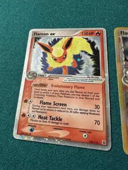 Flareon EX 108/113 & Flareon Delta Species 5/113 2005 Pokemon Card Low Grade Lot - Image 2