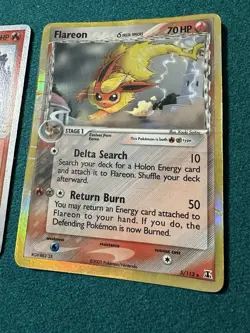 Flareon EX 108/113 & Flareon Delta Species 5/113 2005 Pokemon Card Low Grade Lot - Image 4