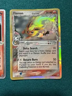 Flareon EX 108/113 & Flareon Delta Species 5/113 2005 Pokemon Card Low Grade Lot - Image 5