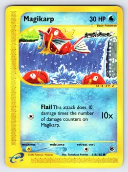 Magikarp 118/165 2002 Expedition Pokemon Card TCG Komiya Vintage WOTC - VLP - Image 1
