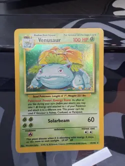 Pokemon TCG Venusaur Holo Rare Card 15/102 Base Set, Unlimited - Image 1