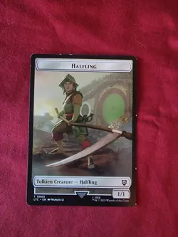 Halfling - Treasure 0003-0012 Double Sided Token LOTR Commander MTG - Image 1