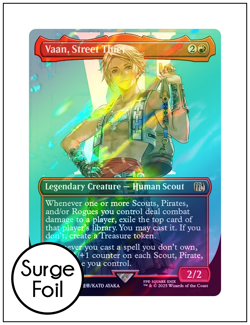 1x Vaan, Street Thief, Borderless Surge Foil, Final Fantasy, Magic MTG NM - Image 1