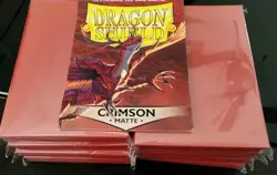 Crimson 400 Matte Dragon Shield Sleeves Standard Size🐉for Pokemon MTG DGM DBS - Image 1