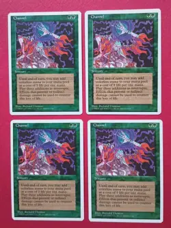 Magic the Gathering MTG Fourth (4th) Edition CHANNEL X 4 LP/EX U 1995 NICE! - Image 1
