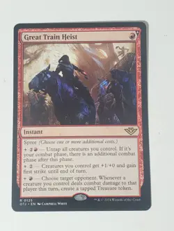 MTG - Great Train Heist - Outlaws of Thunder Junction Rare Extra Combat Spell - Image 1