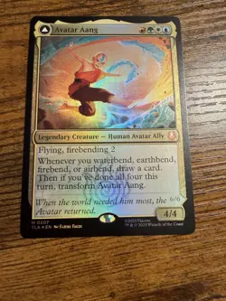 MTG Magic The Gathering Avatar Aang, Aang Master of Elements FOIL Mythic! - Image 1