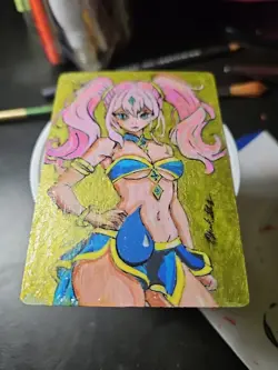 Hand Painted MTG Alter Island - Waifu Anime Fan Art By MTGhoarder - Image 4