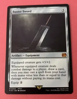 MTG Buster Sword Final Fantasy Regular #0255 Fresh Out Of Pack. - Image 1