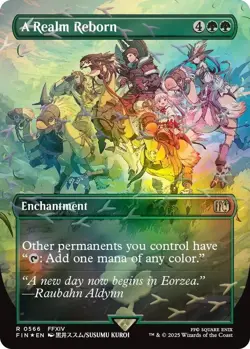 1x - A Realm Reborn - FOIL BORDERLESS TRACK FOIL #566 - Final Fantasy - NM MTG - Image 1