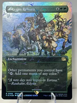 1x - A Realm Reborn - FOIL BORDERLESS TRACK FOIL #566 - Final Fantasy - NM MTG - Image 2
