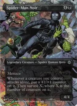 Spider-Man Noir (Borderless) U Marvel's Spider-Man 204 NM Foil MTG - Image 1
